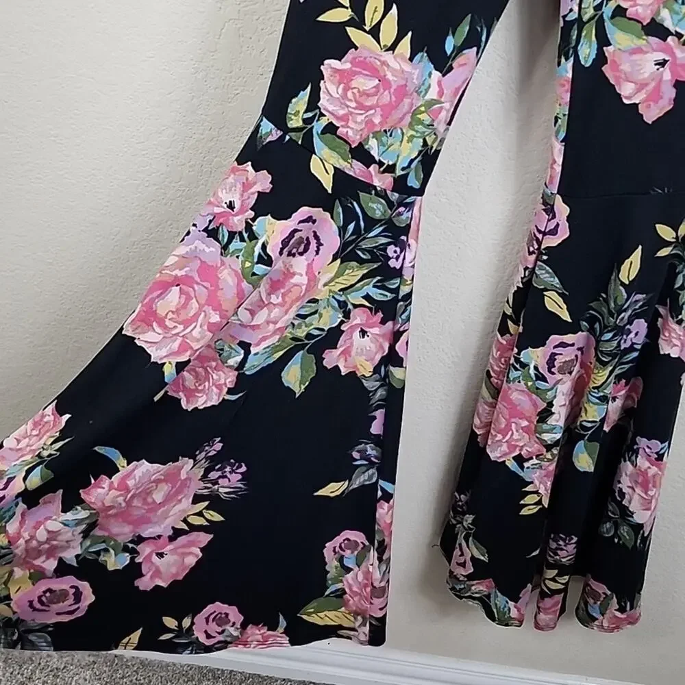 Free People Vintage Strapless Floral Medium Jumpsuit